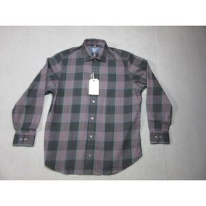 Cooper Jones Shirt Mens Medium Black Multicolor Sumas Plaid Flannel Button Up